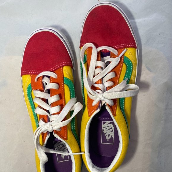 Van's Old Skool Colorblock Sneakers - Sz 6 Juniors - Picture 5 of 8